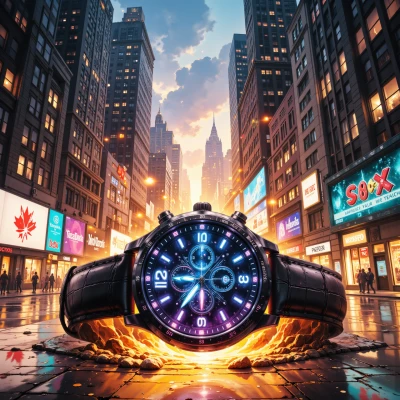 Neon Navigator Watch