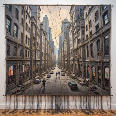 Urban Soundwave Tapestry