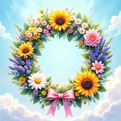 Luminous Wildflower Wreath