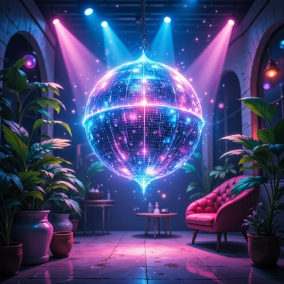 Glowing Gemstone Disco Ball