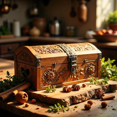 Warmhearted Wooden Spice Box