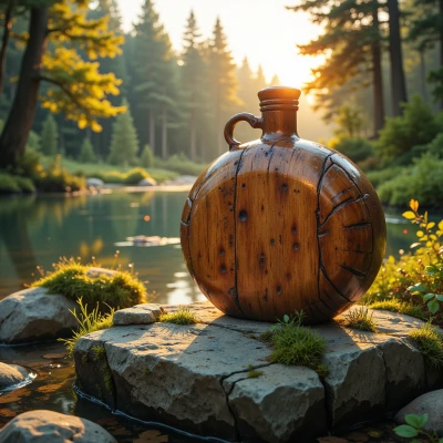 Riverwood Carved Flask