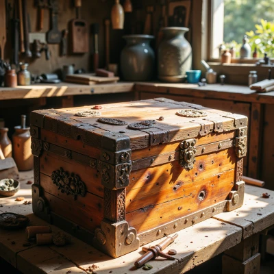 Handcrafted Wooden Toolbox