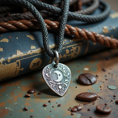Moonlit Guitar Pick Necklace