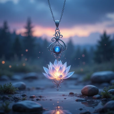 Moonlit Lotus Pendant