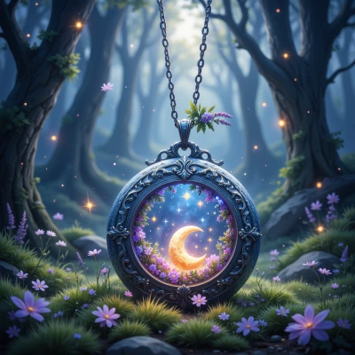 Moonlit Meadow Locket
