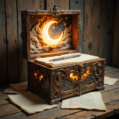 Moonlit Manuscript Box