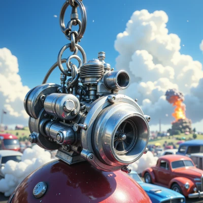 Turbo Revved Keychain