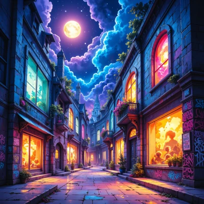 Electric Dreamscape Mural