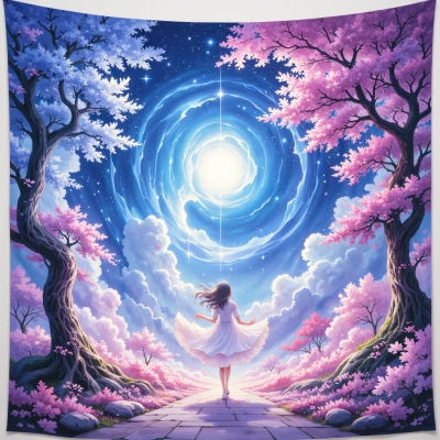 Twin Tail Tapestry