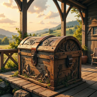 Farmer's Handcrafted Wooden Storybox