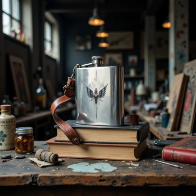 Artisanal Tattoo-Inspired Flask