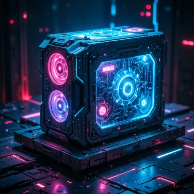 Neon Cipher Box