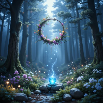 Moonlit Herbal Wreath