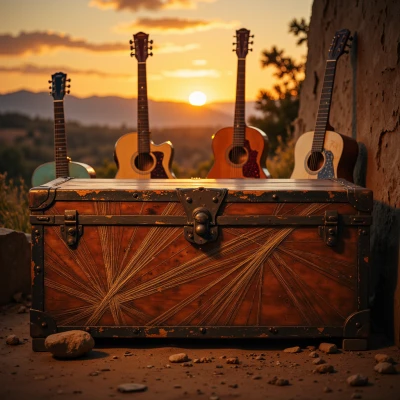 Strumming Sunset Box