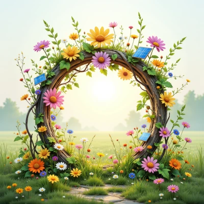 Solar Blooming Wreath