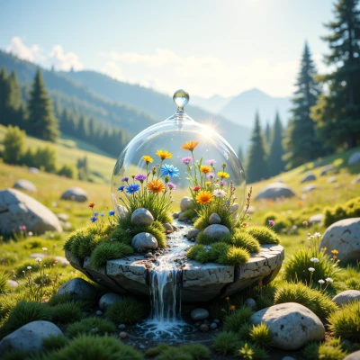 Glimmering Wildflower Terrarium