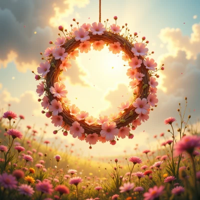 Luminous Petal Wreath