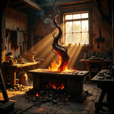 Hammered Embers Sculpture