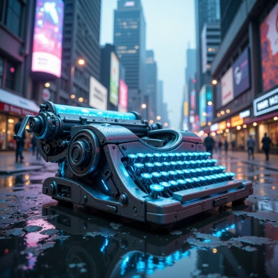 Neon Typewriter