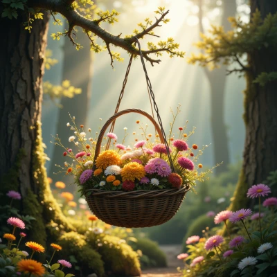 Wildflower Woven Basket