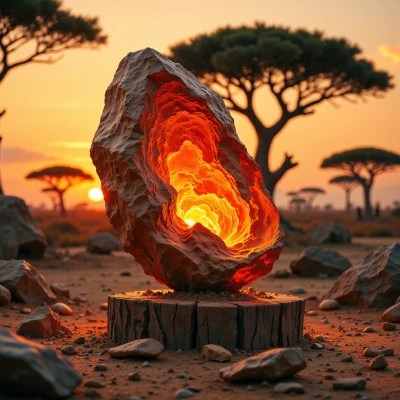 Fossil Fragment Sculpture