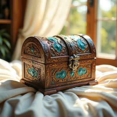 Embellished Silk Thread Box