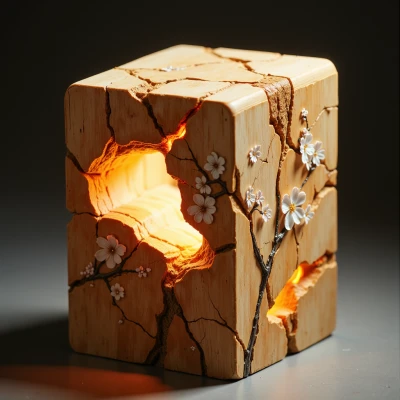 Kintsugi Wooden Block
