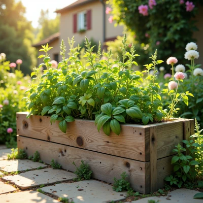 Sunlit Herb Garden