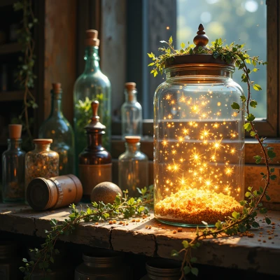 Jar of Absent-Minded Fireflies