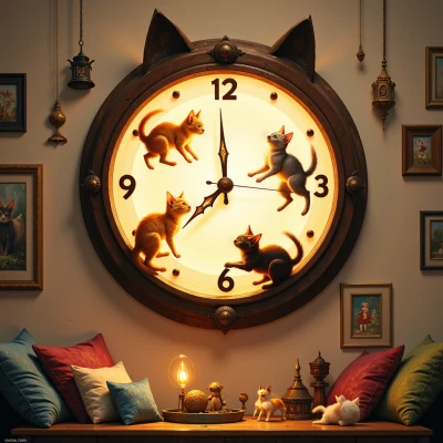 Chaotic Cat Clock