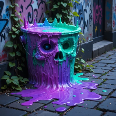 Skull-shaped Paint Bucket