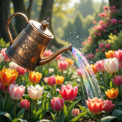 Watering Can of Rainbow Rain