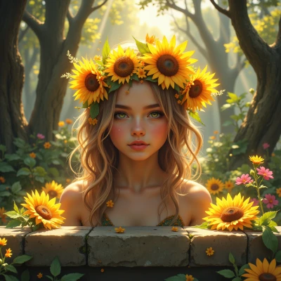 Stubborn Sunflower Crown