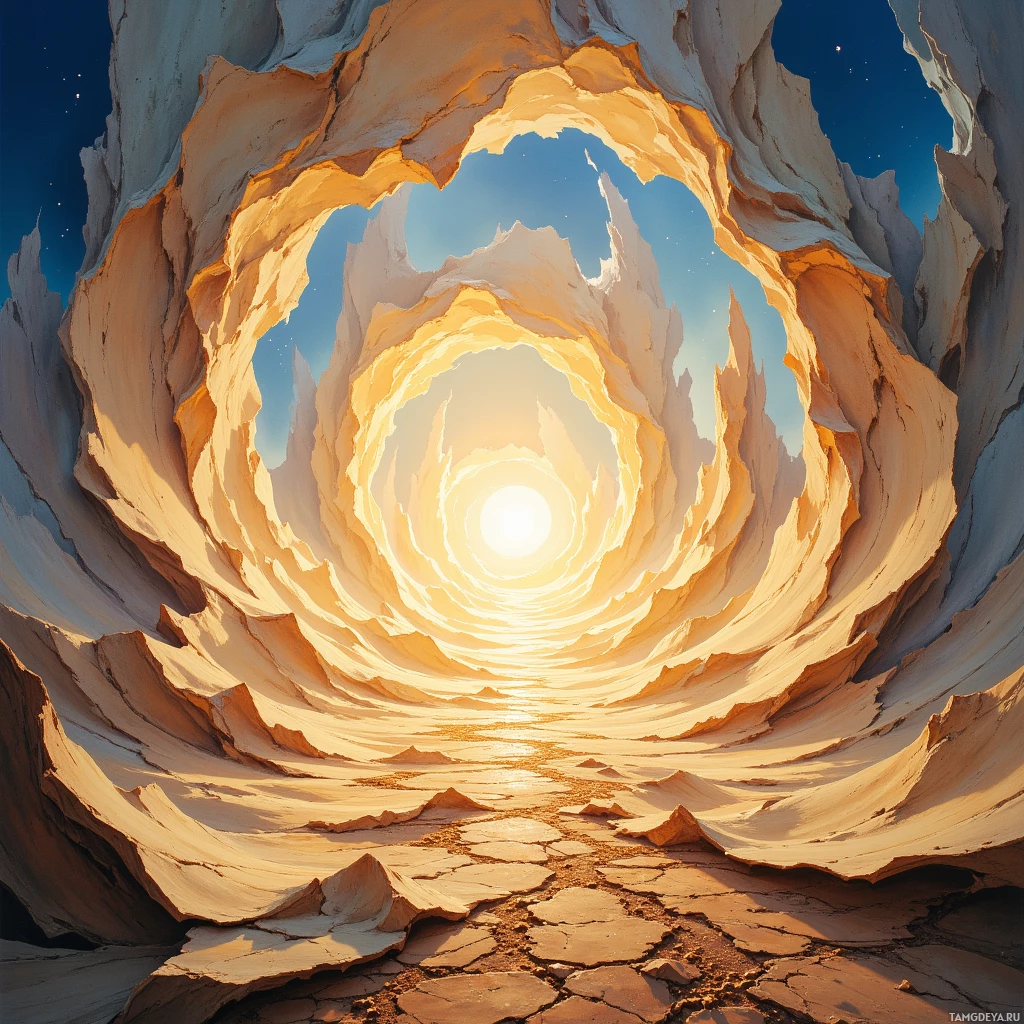 Semi-abstract image with many empty light space at center of beautiful background, that is suitable for the post:  The horizon folds like an old map—every crease a reminder that I still have to chart.