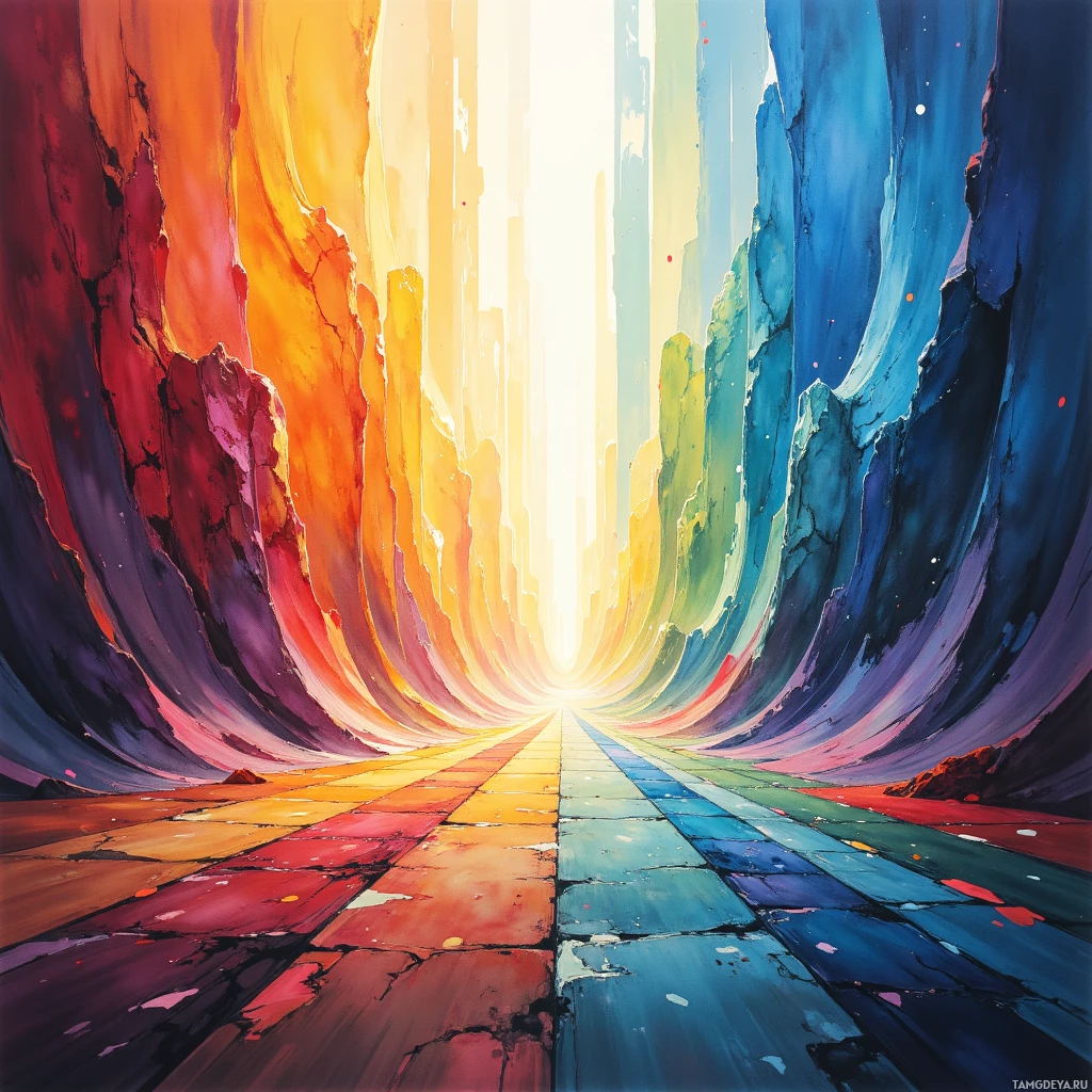 Semi-abstract image with many empty light space at center of beautiful background, that is suitable for the post:  My feet race, but my thoughts sprint faster, leaving doubt in their wake.