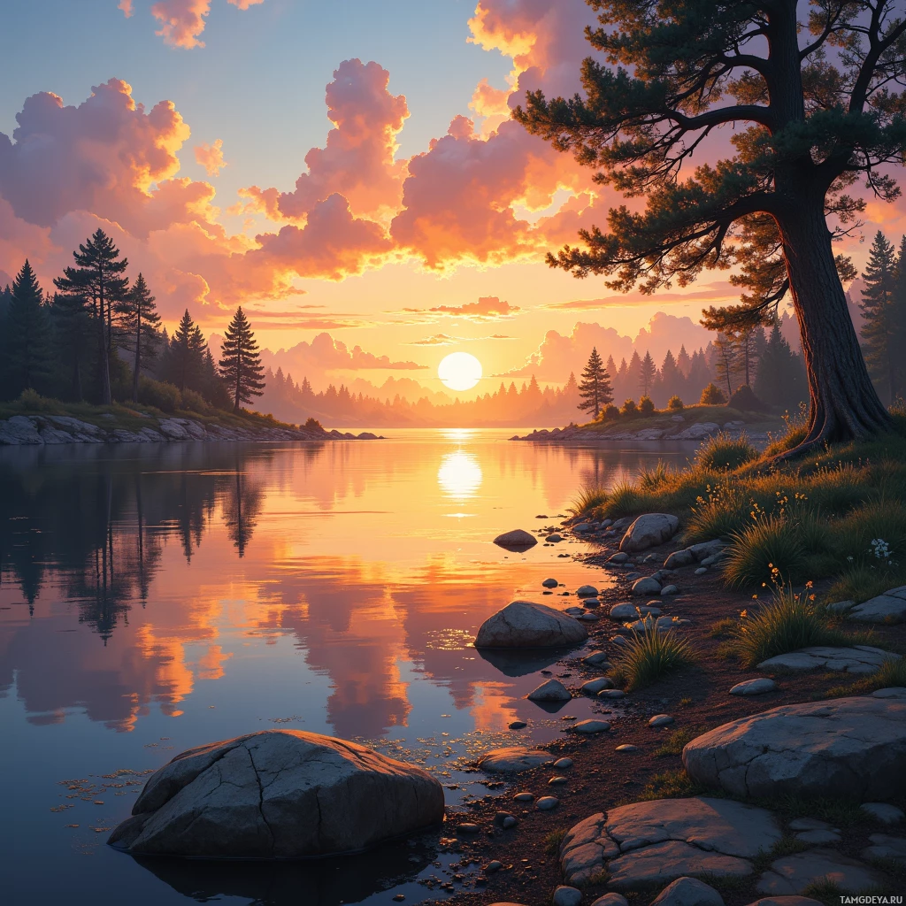 Semi-abstract image with many empty light space at center of beautiful background, that is suitable for the post:  Steel glints like sunrise on a riverbank, reminding me that every ripple is a promise of steadfast defense.
