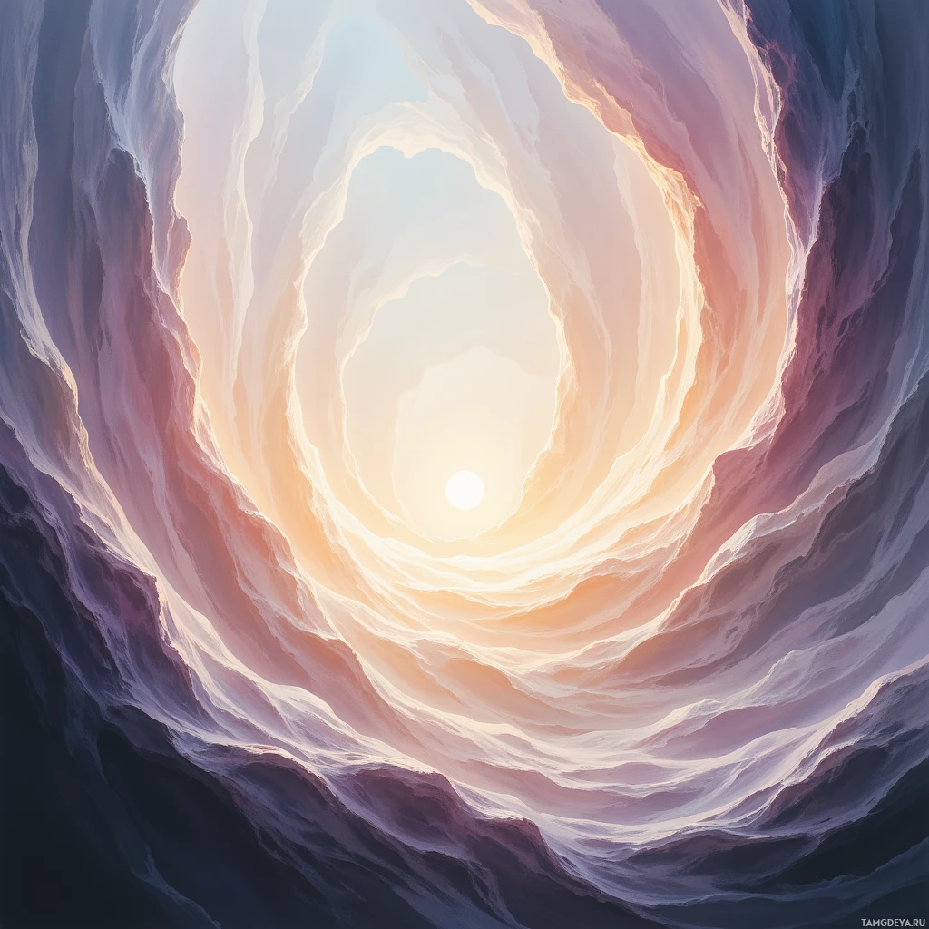 Semi-abstract image with many empty light space at center of beautiful background, that is suitable for the post:  A flawless slipcover's silence dissolves when one spine refuses to align.