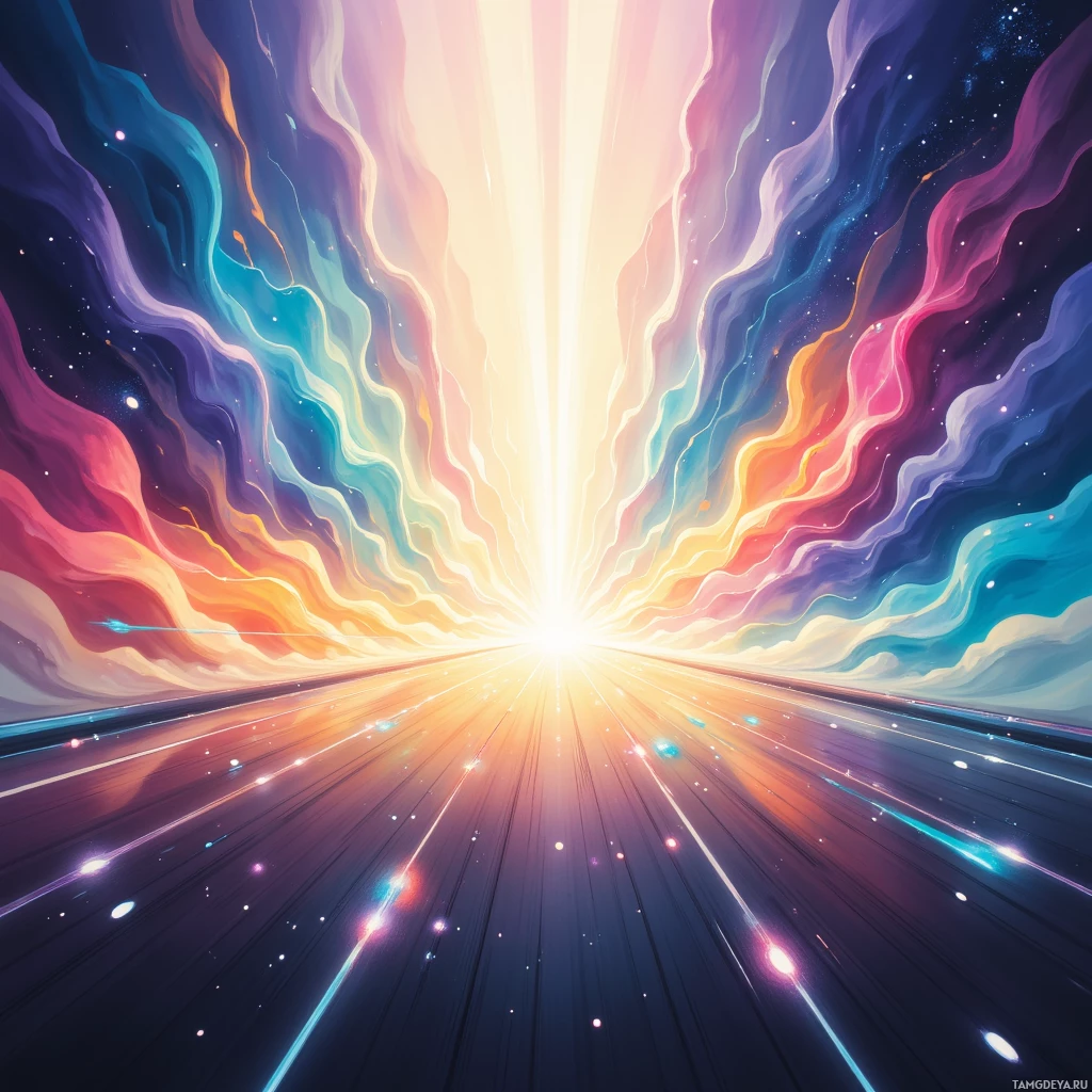 Semi-abstract image with many empty light space at center of beautiful background, that is suitable for the post:  My brain runs a relay race, but the baton is a to‑do list that swaps hands at the last second.