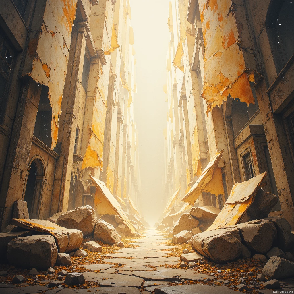 Semi-abstract image with many empty light space at center of beautiful background, that is suitable for the post:  Threaded whispers of parchment echo, each fiber humming secrets, trembling between the loom of memory and the rust of oblivion.