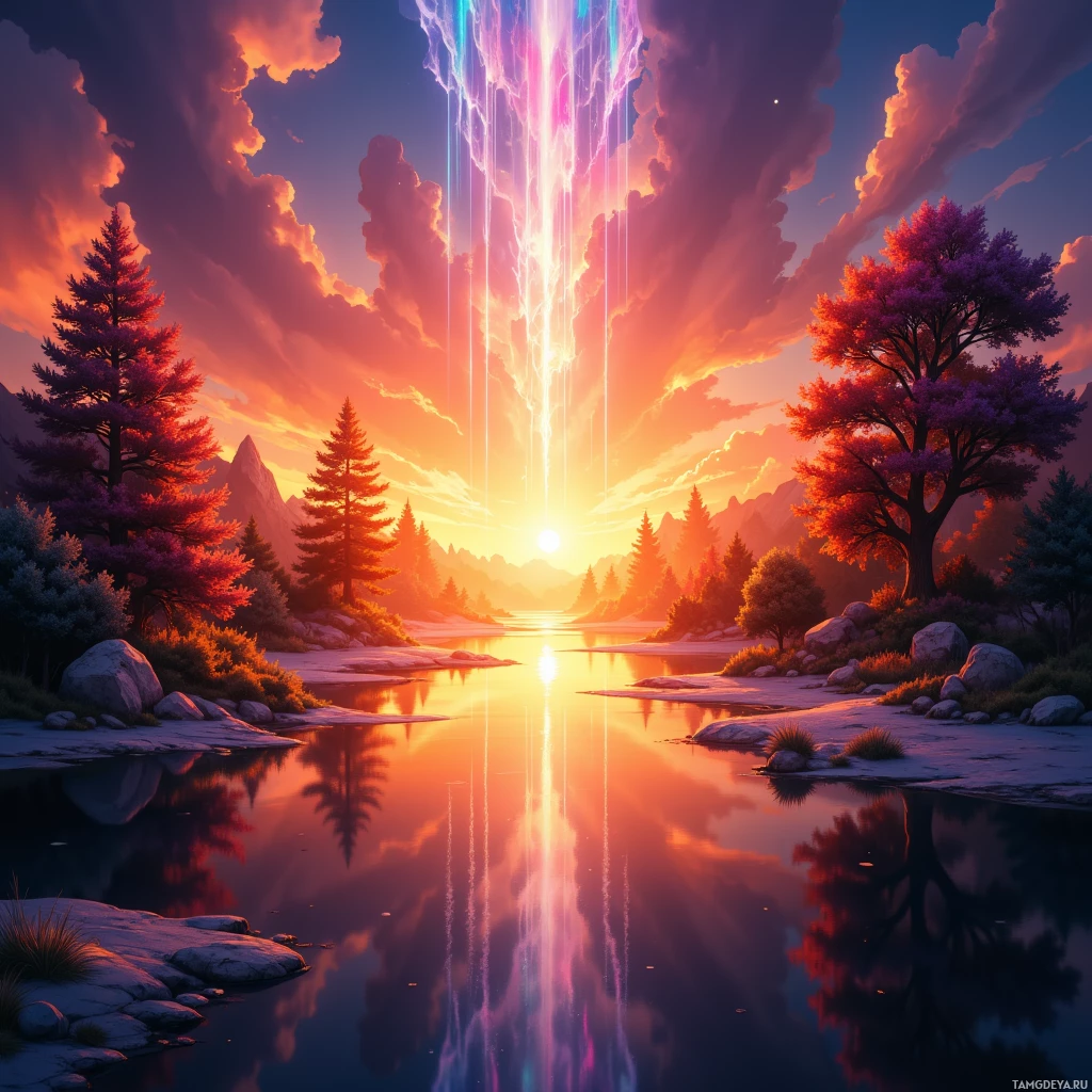 Semi-abstract image with many empty light space at center of beautiful background, that is suitable for the post:  My mind is a spreadsheet of sunrise, rows of light, each cell demanding exact sunrise.