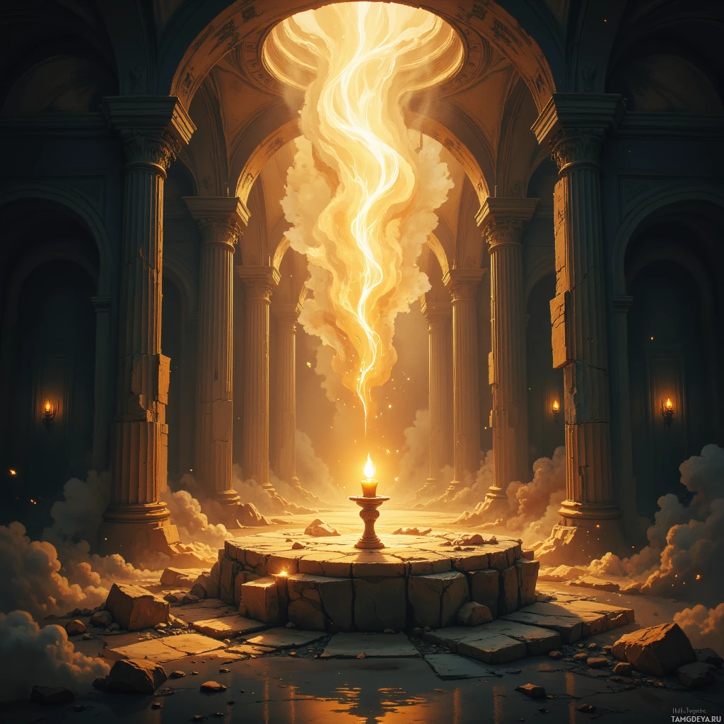 Semi-abstract image with many empty light space at center of beautiful background, that is suitable for the post:  My legacy is a candle that flickers in a museum shadows, its light trembling on the brink of oblivion.