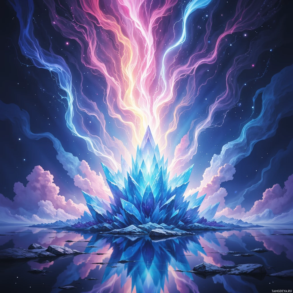 Semi-abstract image with many empty light space at center of beautiful background, that is suitable for the post:  I see each puzzle as a crystal, its facets reflecting the hidden logic that must crystallize into victory.