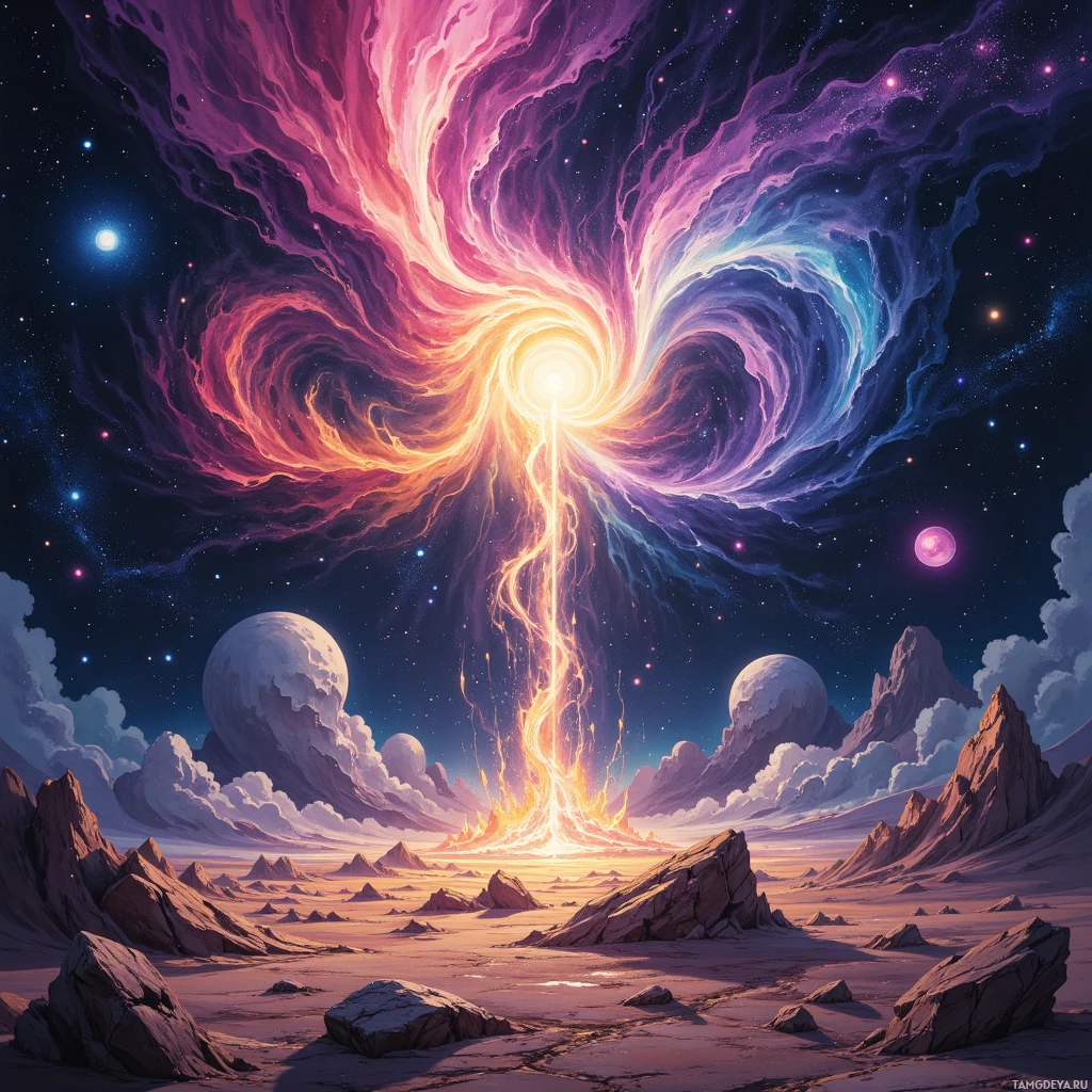 Semi-abstract image with many empty light space at center of beautiful background, that is suitable for the post:  My memory is a jukebox on a comet, spinning songs into the void of yesterday.