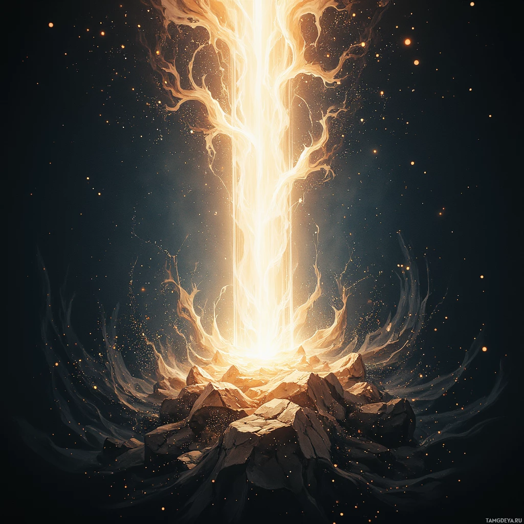 Semi-abstract image with many empty light space at center of beautiful background, that is suitable for the post:  Dust particles on a vacuum tube whisper forgotten cipher codes, each mote a key to silence.