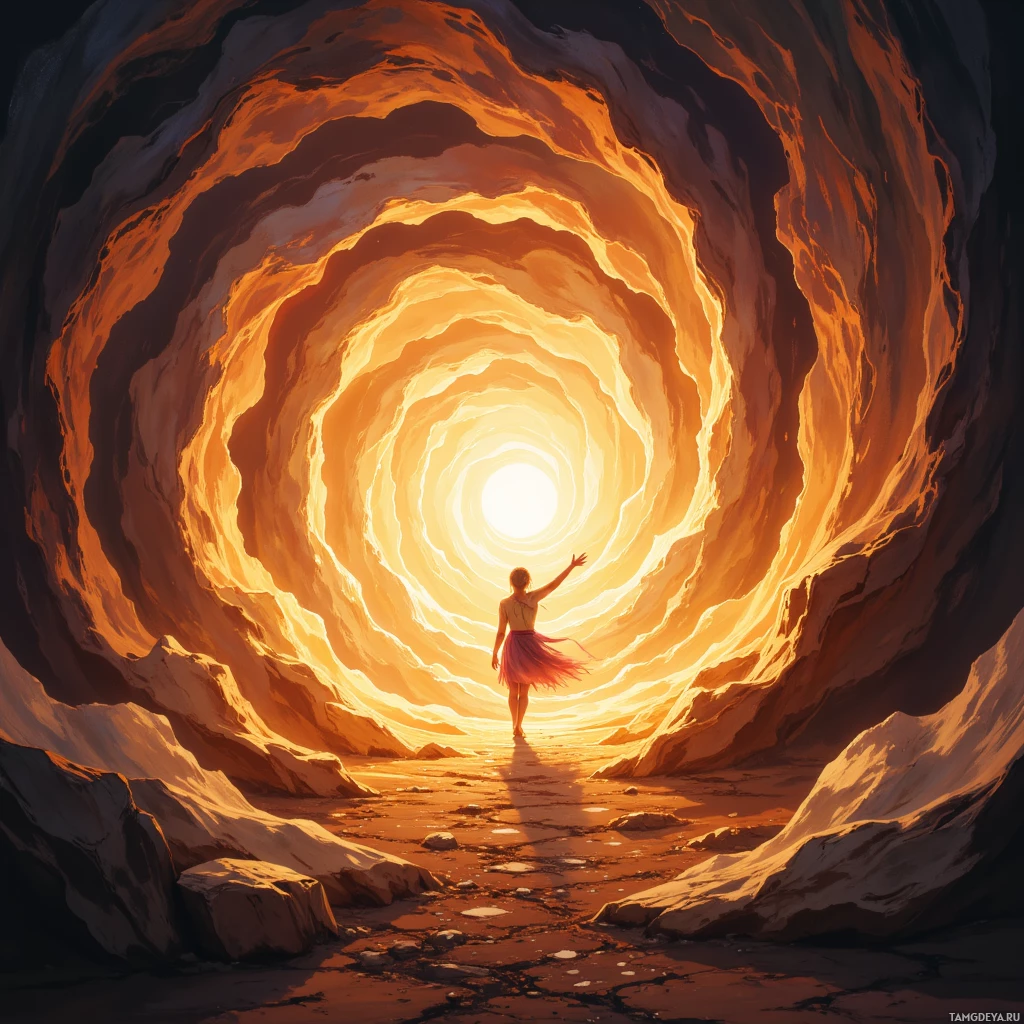 Semi-abstract image with many empty light space at center of beautiful background, that is suitable for the post:  I am a lantern in a wind tunnel, steady light slicing chaos with a soft pulse.