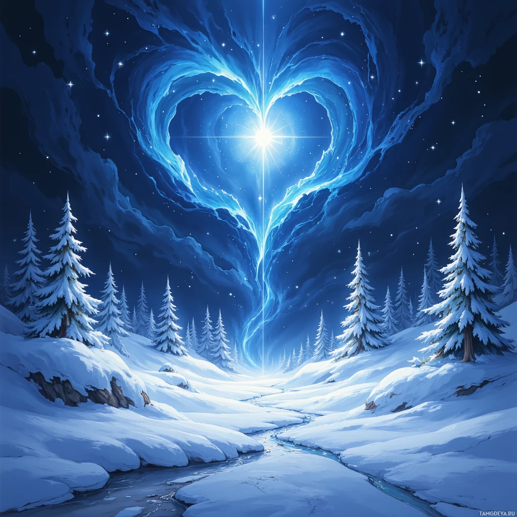 Semi-abstract image with many empty light space at center of beautiful background, that is suitable for the post:  Even the stubborn snow refuses to melt before midnight's whisper.