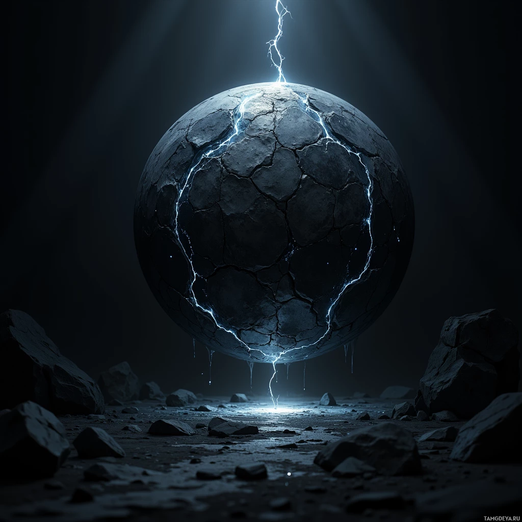 Semi-abstract image with many light, that is suitable for the post:  Matte black orb with velvet midnight sheen, swirling dark light inside, projecting faint spectral corridors and footprints, subtle inner glow, eerie hum.