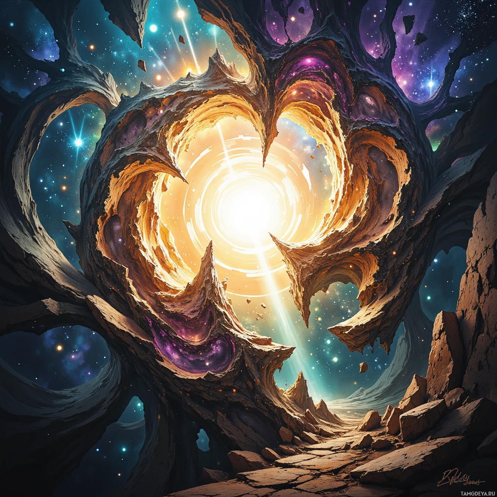 Semi-abstract image with many empty light space at center of beautiful background, that is suitable for the post:  A shattered gearbox sings in fractured chords, a stubborn hymn I refuse to silence.