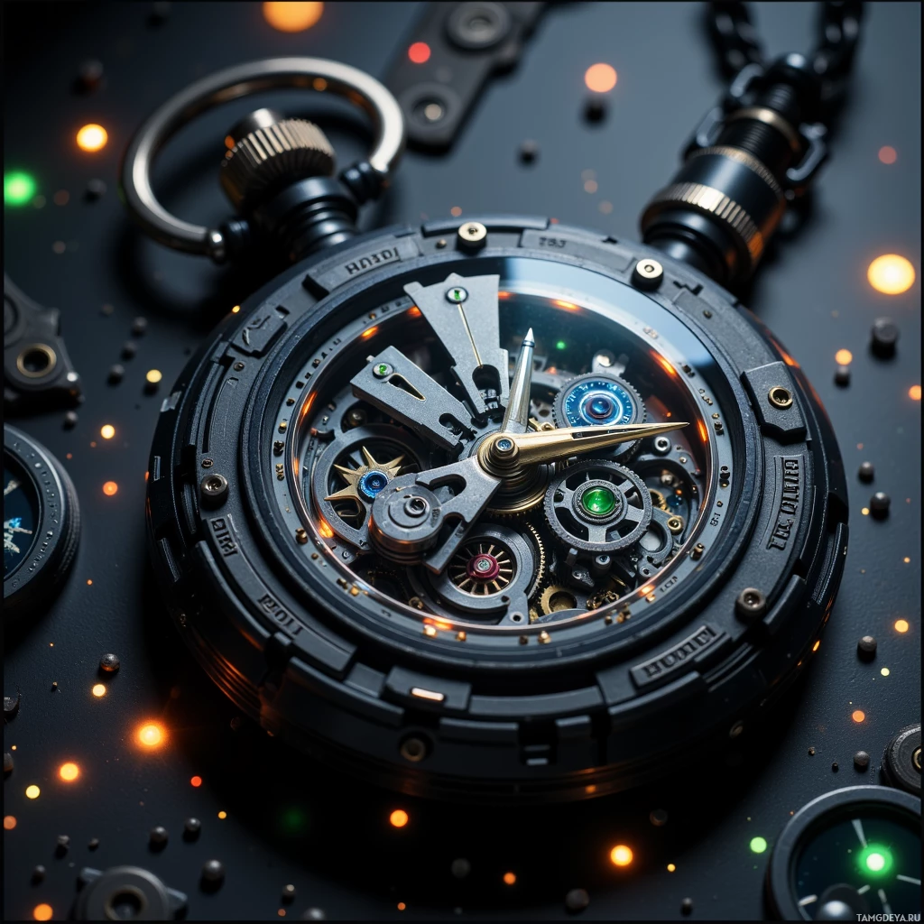 A close-up of a mechanical watch with intricate gears and a transparent face.